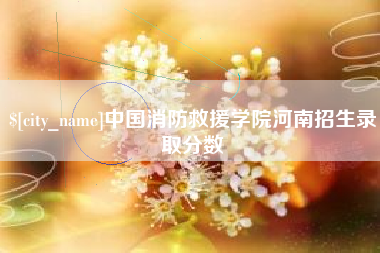 涟源中国消防救援学院河南招生录取分数