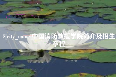 涟源中国消防救援学院简介及招生章程