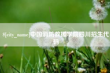 涟源中国消防救援学院四川招生代码