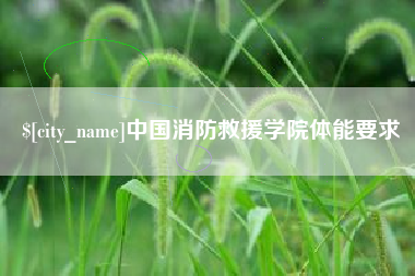 涟源中国消防救援学院体能要求