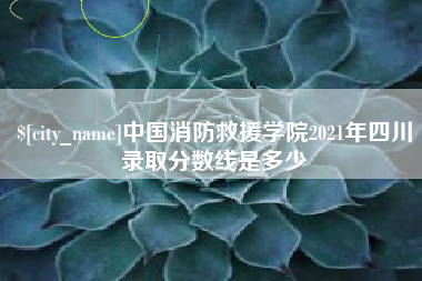 涟源中国消防救援学院2021年四川录取分数线是多少
