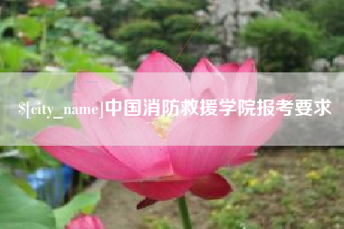 涟源中国消防救援学院报考要求