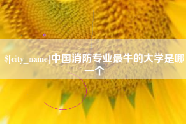 涟源中国消防专业最牛的大学是哪一个