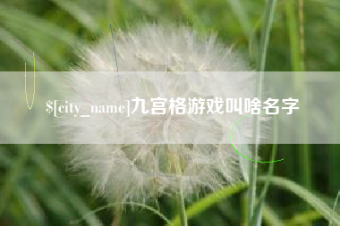 涟源九宫格游戏叫啥名字