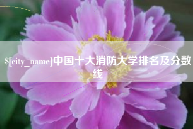 涟源中国十大消防大学排名及分数线