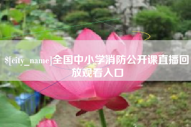 涟源全国中小学消防公开课直播回放观看入口
