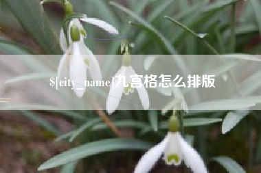 涟源九宫格怎么排版