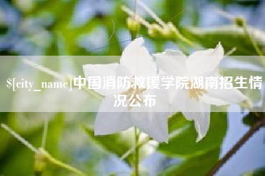 涟源中国消防救援学院湖南招生情况公布