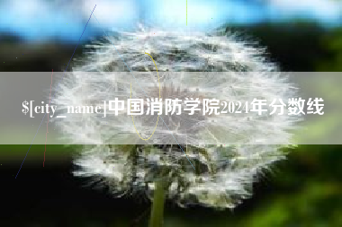 涟源中国消防学院2024年分数线