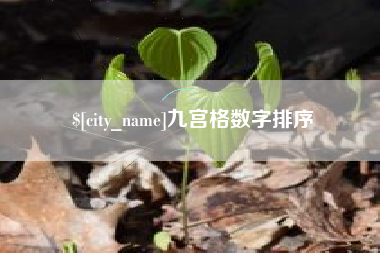 涟源九宫格数字排序