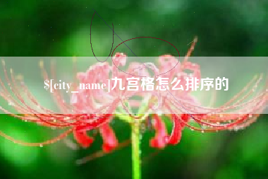 涟源九宫格怎么排序的