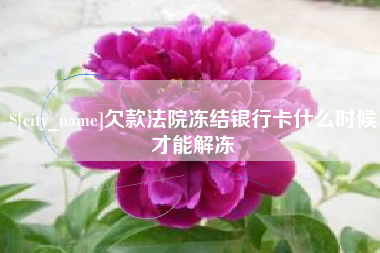 涟源欠款法院冻结银行卡什么时候才能解冻