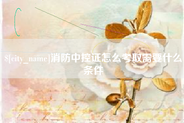 涟源消防中控证怎么考取需要什么条件
