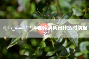 涟源2021年国家消防员什么时候报名