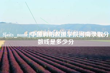 涟源中国消防救援学院河南录取分数线是多少分