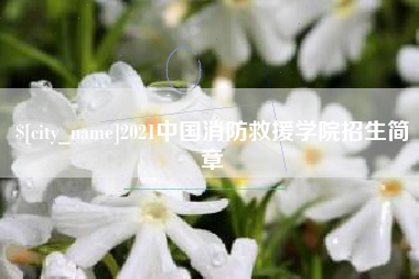 涟源2021中国消防救援学院招生简章