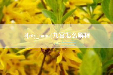 涟源九宫怎么解释