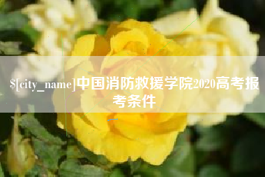 涟源中国消防救援学院2020高考报考条件