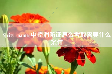 涟源中控消防证怎么考取需要什么条件