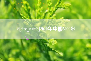 涟源2020年中国5000米