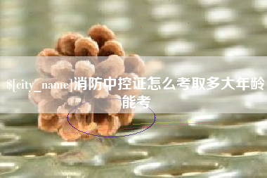 涟源消防中控证怎么考取多大年龄能考